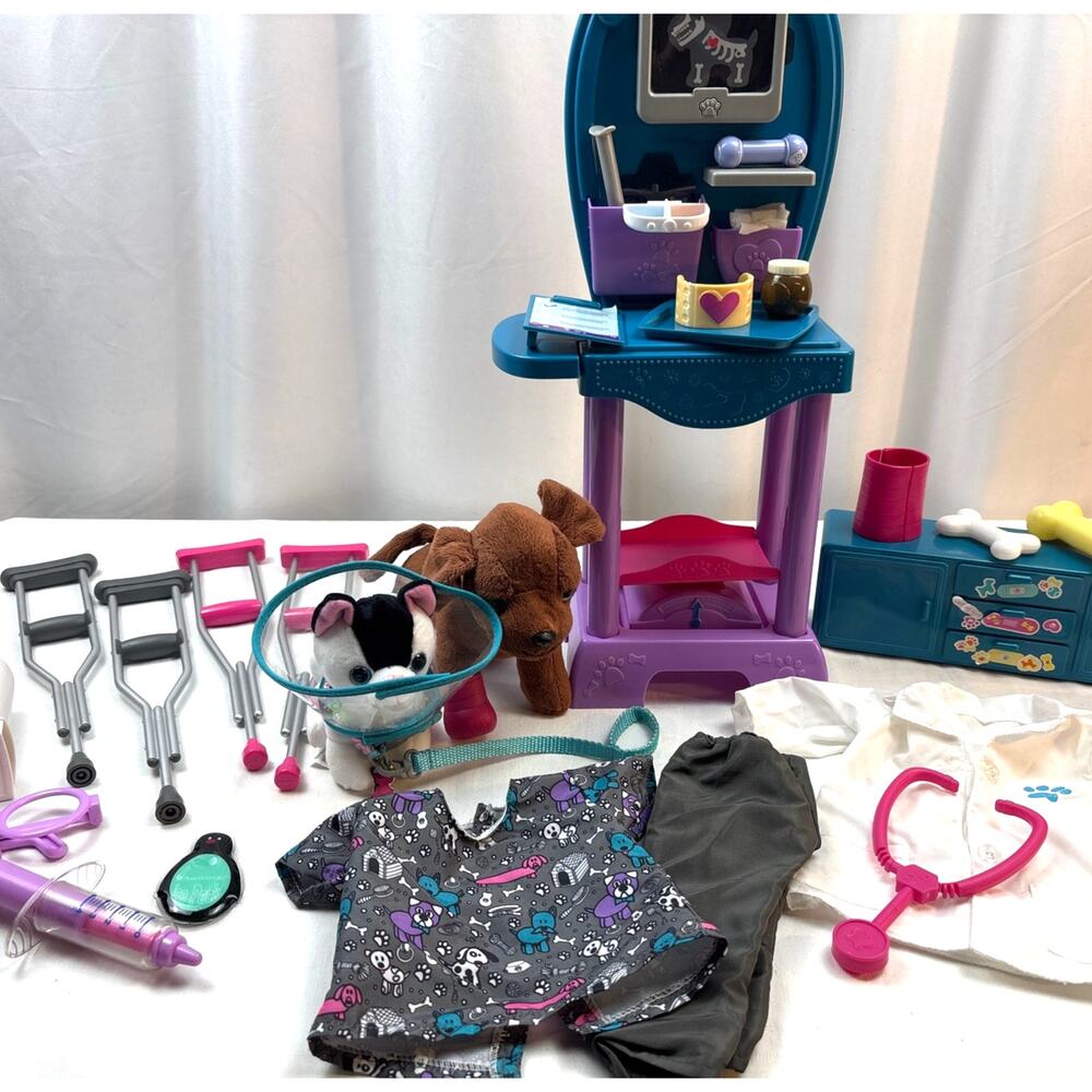 18” Doll Play Sets Included is: My Life As A Veterinarian and Medical Play Set